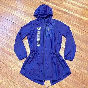 $175 Washington Huskies Team Issued Vtg Nike Tech Hooded Rain Jacket Lg Purple